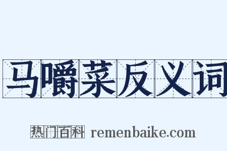 马嚼菜反义词是什么意思的图片